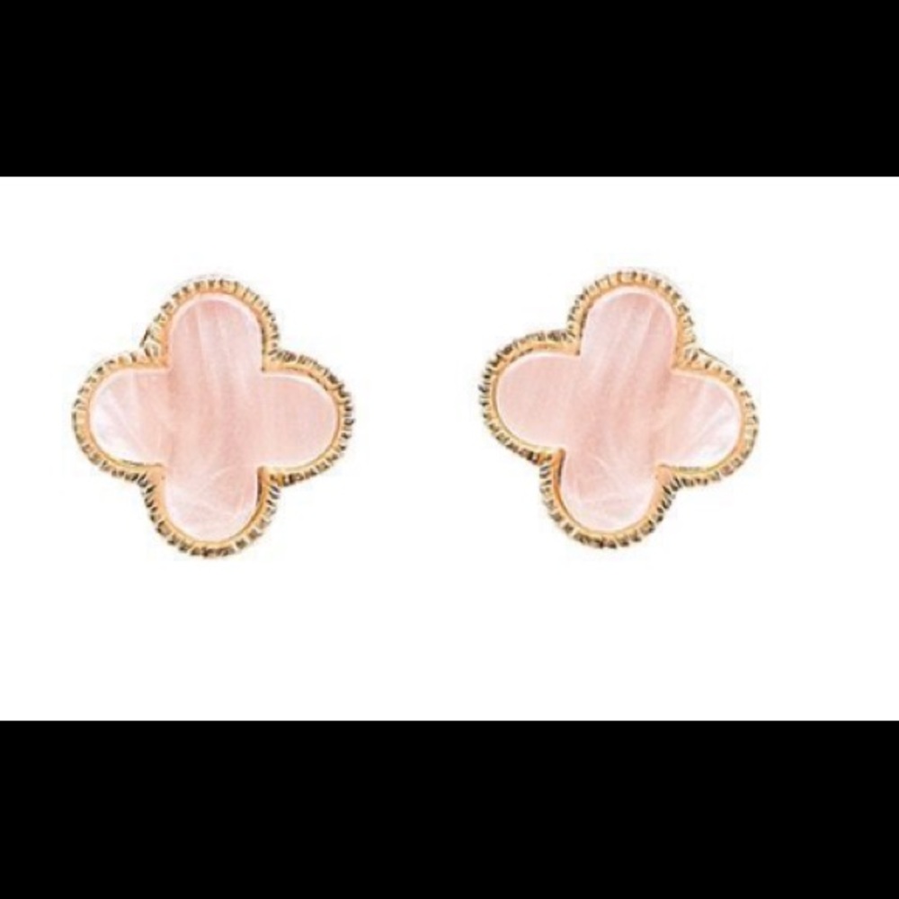 Pink Clover Stud Earring - NWT